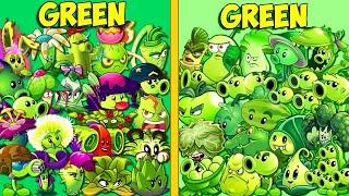 Team GREEN 100% vs GREEN 50% - Who Will Win? - PvZ 2 Team Plant vs Team Plant