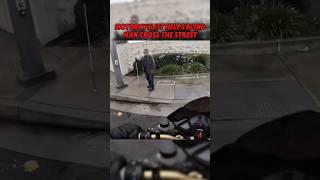Motorcyclist Helps Blind Man Cross The Street @dan_theman_714 on IG #motorcycle #kindness #biker