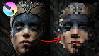 I tried recreate high res art cower from Hellblade Senua's Sacrifice [Speedpaint Fan Art in Krita]