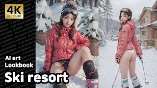 4k ai art | Ski resort | 스키 리조트 #ai #aiart