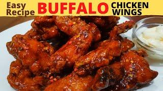 BUFFALO CHICKEN WINGS | Easy Buffalo Wings Recipe | How To Make Extra CRISY Chicken Wings