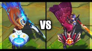 Pulsefire Pantheon vs Dragonslayer Pantheon Epic Skins Comparison (League of Legends)