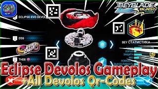 ECLIPSE EVO DEVOLOS D5 Gameplay + Qr-Codes | Eclipse Devolos D5 Геймплей + Qr-Коды - Beyblade Burst