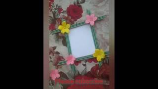 how to make a papaer stik photo frame #diy #photoframe # trending # viral short