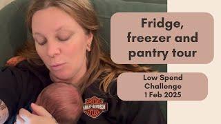 Fridge, Freezer and Pantry Tour - Low Spend Challenge - 1 Feb 2025