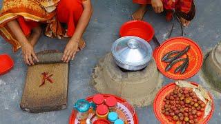 Village Food | Sylheti Style Sidoler Sura Curry Recipe | Grandmother Recipes