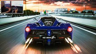 Ferrari LaFerrari w. 990+ WHP Swerving in Traffic / ASSETTO CORSA / Logitech G29 Gameplay #ferrari