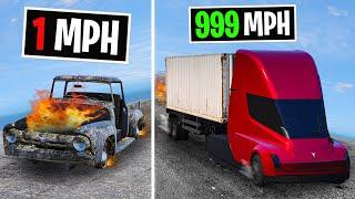 everytime I crash my TRUCK gets FASTER... GTA 5 RP