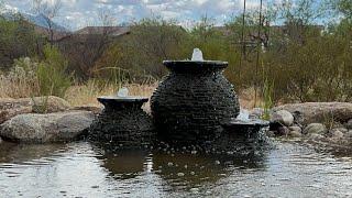 Pond Complete with fountains! Pondscapes Az is going live!