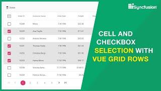 Cell and Checkbox Selection with Vue DataGrid Rows