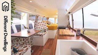 Couple converts Toyota Coaster Bus into GORGEOUS tiny home on wheels [BUS TOUR]