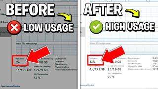 HOW TO FIX LOW GPU USAGE WHILE GAMING!  (FIX LOW FPS & STUTTERS)
