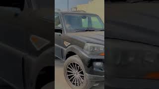 Mahindra scorpio modified | scorpio alloy wheels | fully loaded scorpio | black scorpio