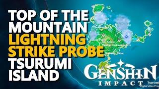 Tsurumi Island Lightning Strike Probe Compass Puzzle Genshin Impact (Top of the mountain)