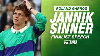 Jannik Sinner Shows Class in Finalist Speech | 2025 Roland Garros