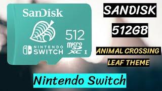 SanDisk 512GB MicroSDXC Card Licensed for Nintendo Switch | Animal Crossing Leaf Theme