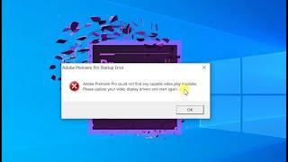 How to Fix Adobe Premier Pro Startup Error "Adobe premier pro could not find ..." on nVidia