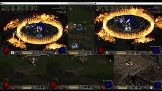 Kolbot | Raw video | Speed lvling to 99, Diablo II Lod 8 Players game.