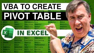 Excel - VBA Macro to Create a Pivot Table from Variable Rows of Data - Episode 1211