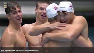 Léon Marchand, NCAA J4 : 6me record NCAA pour Léon !!! ( relais 4x100 y. libre avec Arizona States)