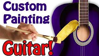 Custom Painting a GUITAR! (Satisfying!)