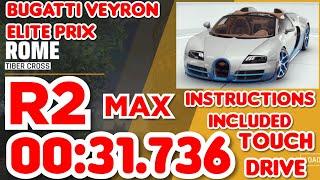 Asphalt 9 - BUGATTI VEYRON Elite Prix Round 2 - 00:31.736 - Touchdrive Instructions