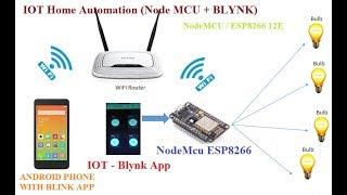 Wifi HomeAutomation | NodeMcu ESP8266 | Blynk App