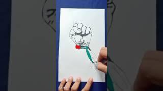 palestine l free palestine l black art stencil drawing