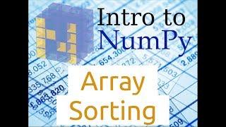 Introduction to Numpy (Part-7) | Array Sorting