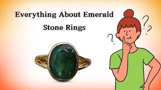 List Of Emerald Stone (Panna) Rings Price, Design, Weight & Metal - Shraddha Shree Gems