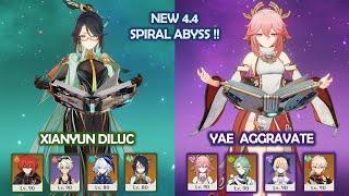 New 4.4 Spiral Abyss!! Xianyun Diluc & Yae Aggravate - Genshin Impact