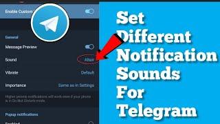 How to change Notification sounds for contact on telegram | customize notification sounds