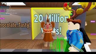 How to get the "20 MILLION VISITS!" AND "CHOCOLATE..TASTY!" BADGES in PIGGY RP : INFECTION | Roblox