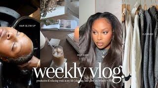 WEEKLY VLOG  A Productive & Relaxing Week in My Life hair glow-up, getting organized + brunch date