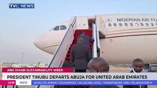 President Tinubu Departs Abuja For United Arab Emirates