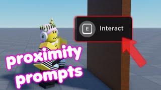 HOW TO USE PROXIMITY PROMPTS- ROBLOX Studio Tutorial