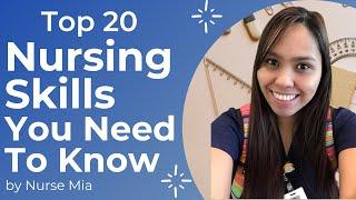 Nursing Skills You Need to Learn - Top 20 (2022) by Nurse Mia