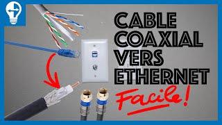 Convertissez Facilement Un Câble Coaxial En Ethernet, GRANDE VITESSE 