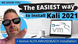 How to install Kali 2021 in VMware using Kali VMware image file + BONUS ALFA AWUS036ACH installation