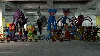 All Poppy Playtime Monsters Chase in an abandon Mall Parking | Garry's Mod