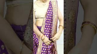 How To Wear Heavy banarasi silk saree #saree #drape #traditionalcloth #fashion #beautiful