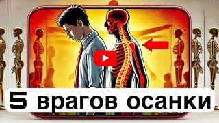 5 скрытых врагов вашей осанки.Должен знать каждый!