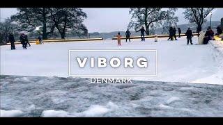 Viborg City snow / Denmark - Drive and Walk Tour