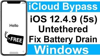 NEW! Windows Full Untethered iCloud Bypass (iOS 12.4.9-14) | Fix Battery Drain, Fix Restart