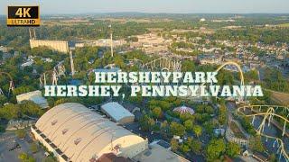 4K Drone Footage - Hersheypark - Hershey, Pennsylvania