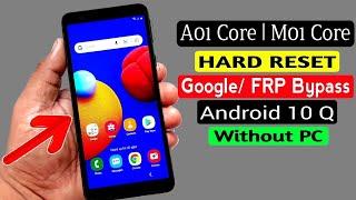 Samsung A01 Core | M01 Core Hard Reset | & FRP Bypass ANDROID 10 Q | Without PC 2024