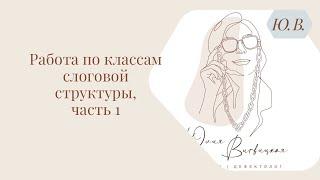 Работа по классам слоговой структуры слова, часть 1. Курс «Коррекция нарушений ссс, Диспраксия» ⬇️