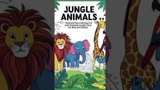 Jungle animals coloring book #short #coloringbookreview #coloringforadults #coloring