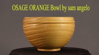 Turn a Beautiful Osage Orange Bowl   Woodturning with Sam Angelo