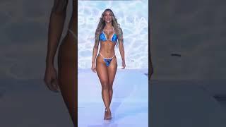 Cute girl: bikini swimwear catwalk model